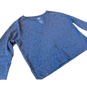 Women’s SO Long Sleeve Gray Crop Top T Shirt Size S